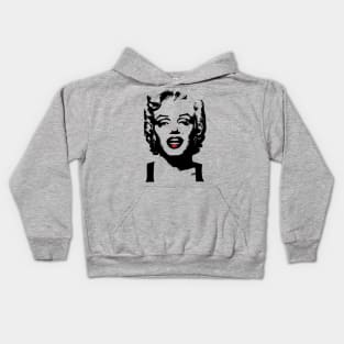 Iconic Marilyn Monroe: Bring Glamour to Your Space! Vintage Retro Style Red Lips Version Kids Hoodie